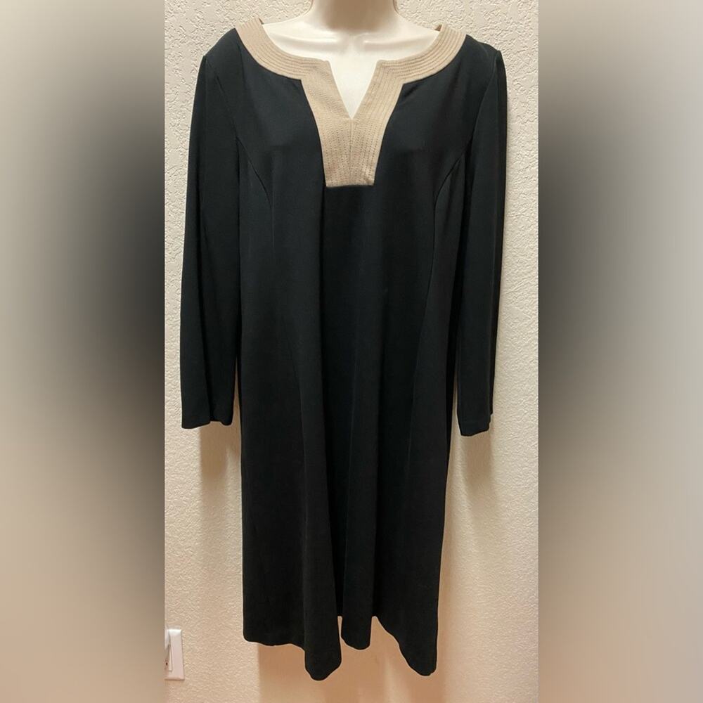 Talbots Dress Sz 14, midi v-neck work wear